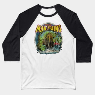 The Man Thing Swamp Thing 1974 Baseball T-Shirt